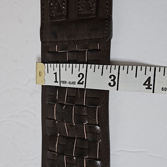 Double Buckle Wide Belt Sz M Brown  NWT - Picture 6 of 9